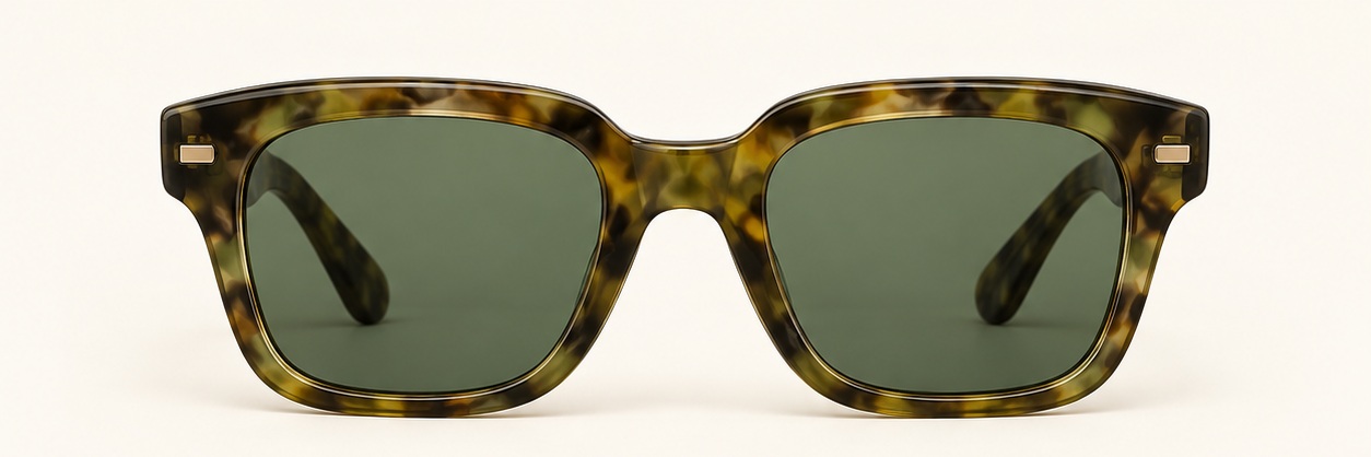 Olive tortoiseshell / Green Jade Club, front view